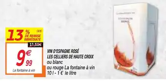 Netto VIN D'ESPAGNE ROSé Les Celliers De Haute Croix offre