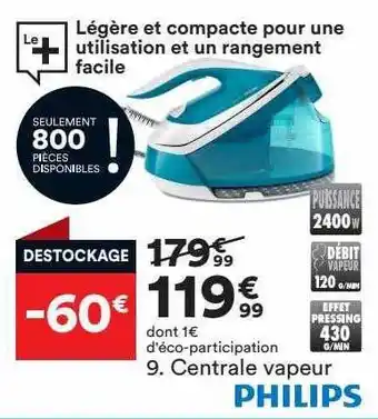 BUT Centrale vapeur philips offre