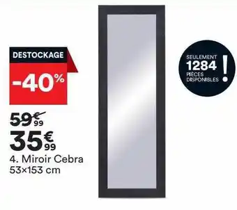 BUT Miroir cebra 53 x 153 cm offre