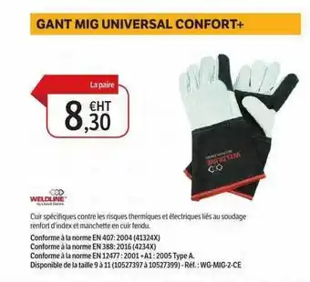 DomPro Gant mig universal confort+ weldline offre