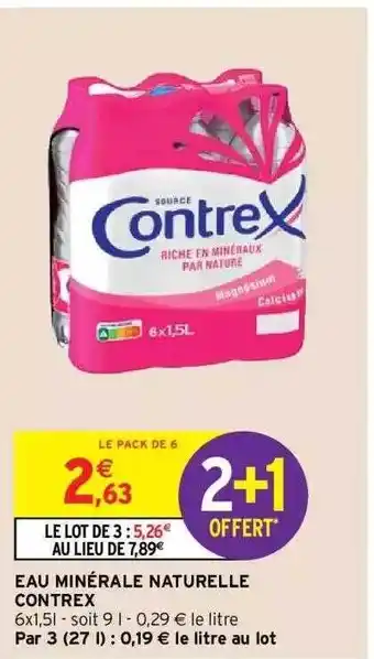 Intermarché Hyper Eau minérale naturelle contrex offre