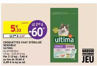 Intermarché Hyper Croquettes chat stérilisé sensible ultima offre