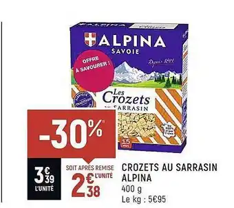 Crozets au sarrasin alpina