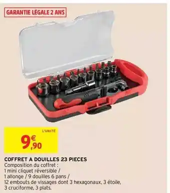 Coffret à douilles 23 pièces