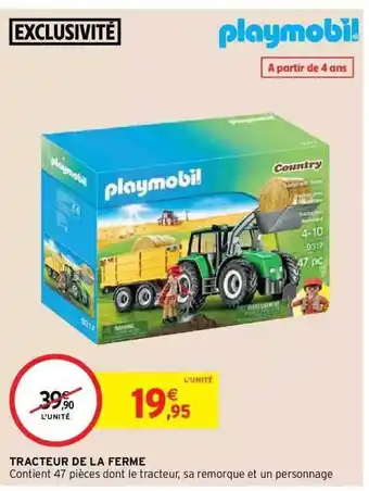 Playmobil tracteur de la ferme