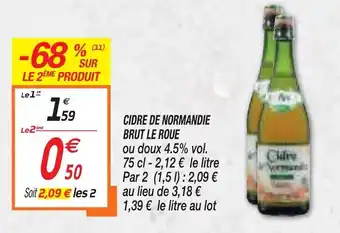 Netto CIDRE DE NORMANDIE BRUT LE ROUE offre