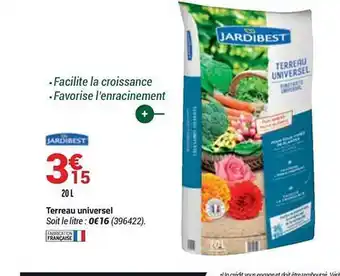 Bricorama Terreau universel jardibest offre