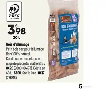 Bricorama Bois d'allumage offre