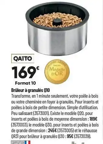 Bricorama Brûleur à granulés q10 qaïto offre