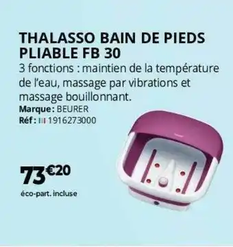 Distri Club Médical Thalasso bain de pieds pliable fb 30 offre
