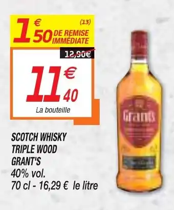 Netto SCOTCH WHISKY TRIPLE WOOD GRANT'S offre