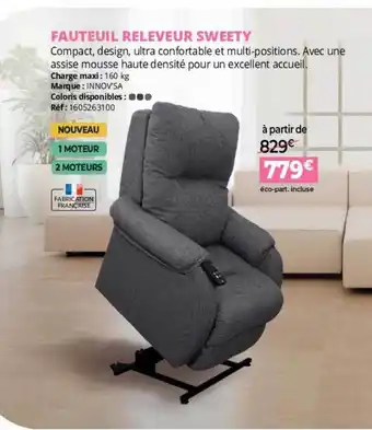 Distri Club Médical Fauteuil releveur sweety offre