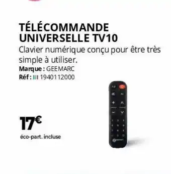 Distri Club Médical Télécommande universelle tv10 offre
