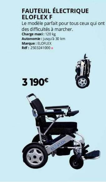 Fauteuil électrique eloflex f