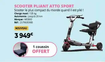 Distri Club Médical Scooter pliant atto sport mobio offre