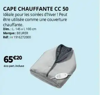 Cape chauffante cc50 beurer