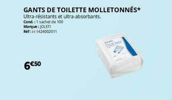 Distri Club Médical Gants de toilette molletonnés offre