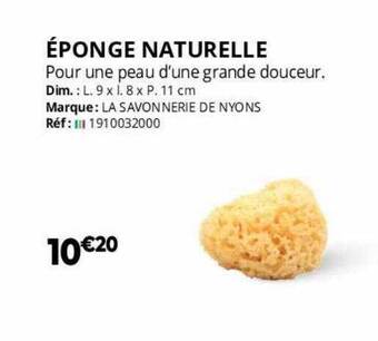 Distri Club Médical Éponge naturelle offre