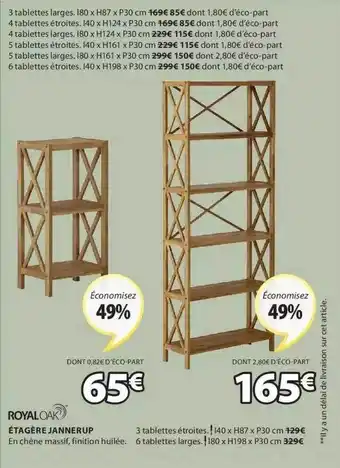 JYSK Étagère jannerup royaloak offre