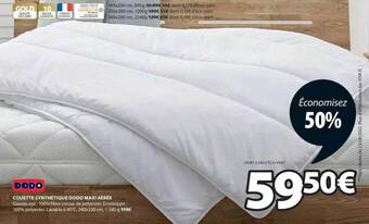 JYSK Couette synthétique dodo maxi aérée offre