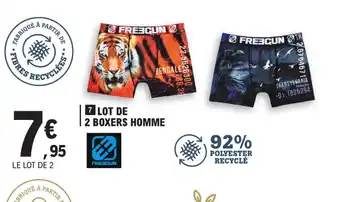 E.Leclerc Lot de 2 Boxers Homme offre