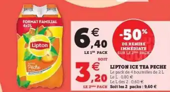 Hyper U Lipton ice tea pêche offre