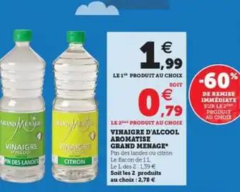Hyper U Vinaigre d'alcool aromatisé grand ménace offre