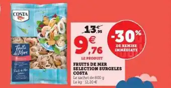 Hyper U Fruits de mer sélection surgelés costa offre