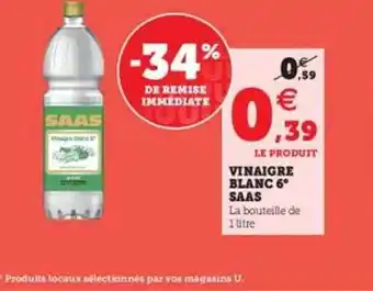 Hyper U Vinaigre blanc 6° saas offre