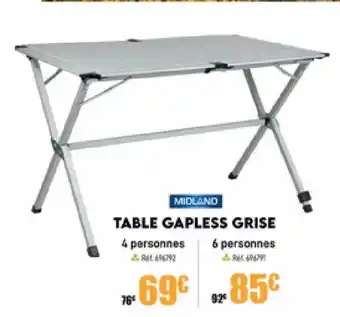Narbonne accessoires Table gapless grise mioland offre