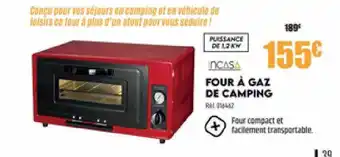 Narbonne accessoires Four à gaz de camping incasa offre