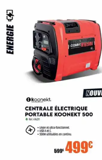 Narbonne accessoires Centrale électrique portable koonekt 500 offre