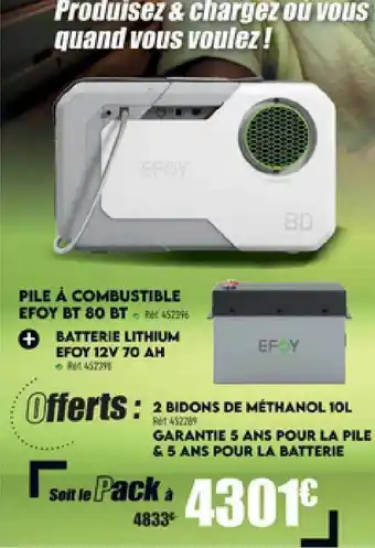 Pile à combustible efoy bt 80 bt