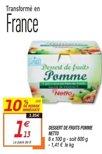 Netto DESSERT DE FRUITS POMME NETTO offre