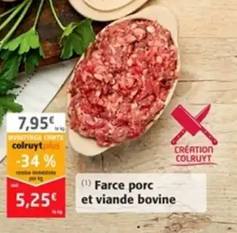 Colruyt Farce porc et viande bovine offre