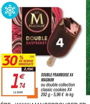 Netto Double Framboise x4 Magnum offre