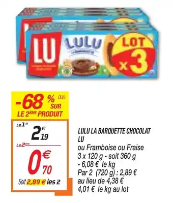 Netto LULU LA BARQUETTE CHOCOLAT LU offre