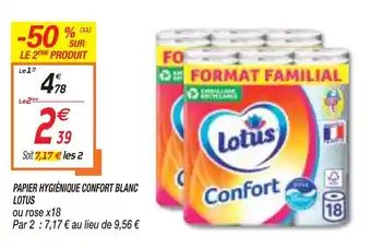 Netto PAPIER HYGIéNIQUE CONFORT BLANC LOTUS offre