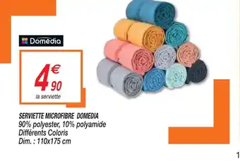 Netto SERVIETTE MICROFIBRE DOMEDIA offre