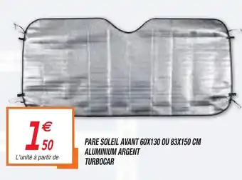 PARE SOLEIL AVANT 60C130 OU 83X150 CM ALUMINIUM ARGENT TURBOCAR