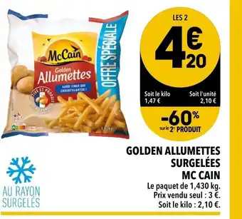 GOLDEN ALLUMETTES SURGELéES MC CAIN