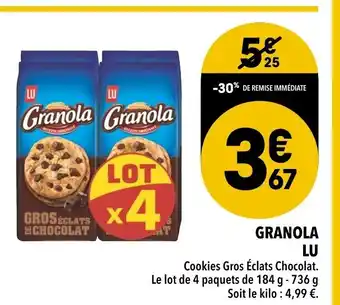 Supeco GRANOLA LU offre