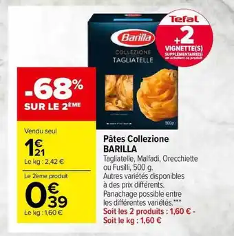 Carrefour Market Pâtes Collezione Barilla offre