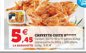 Super U Crevette Cuite U offre