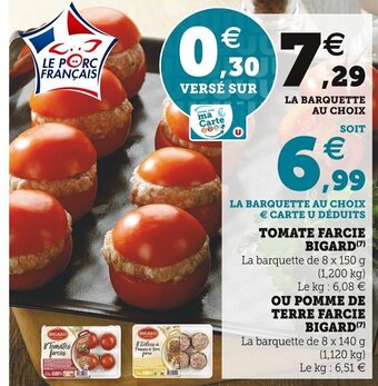 U Express Tomate Farcie Bigard offre