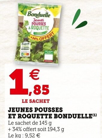 U Express Bonduelle Jeunes Pousses Et Roquette offre