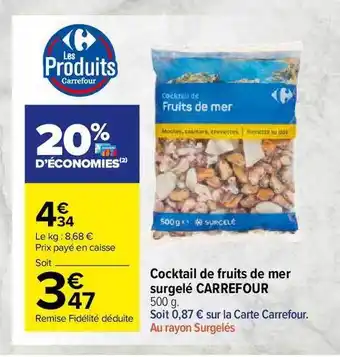 Carrefour Market Cocktail De Fruits De Mer Surgelé Carrefour offre