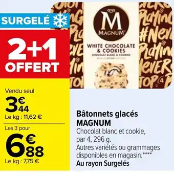 Carrefour Magnum Bâtonnets Glacés offre