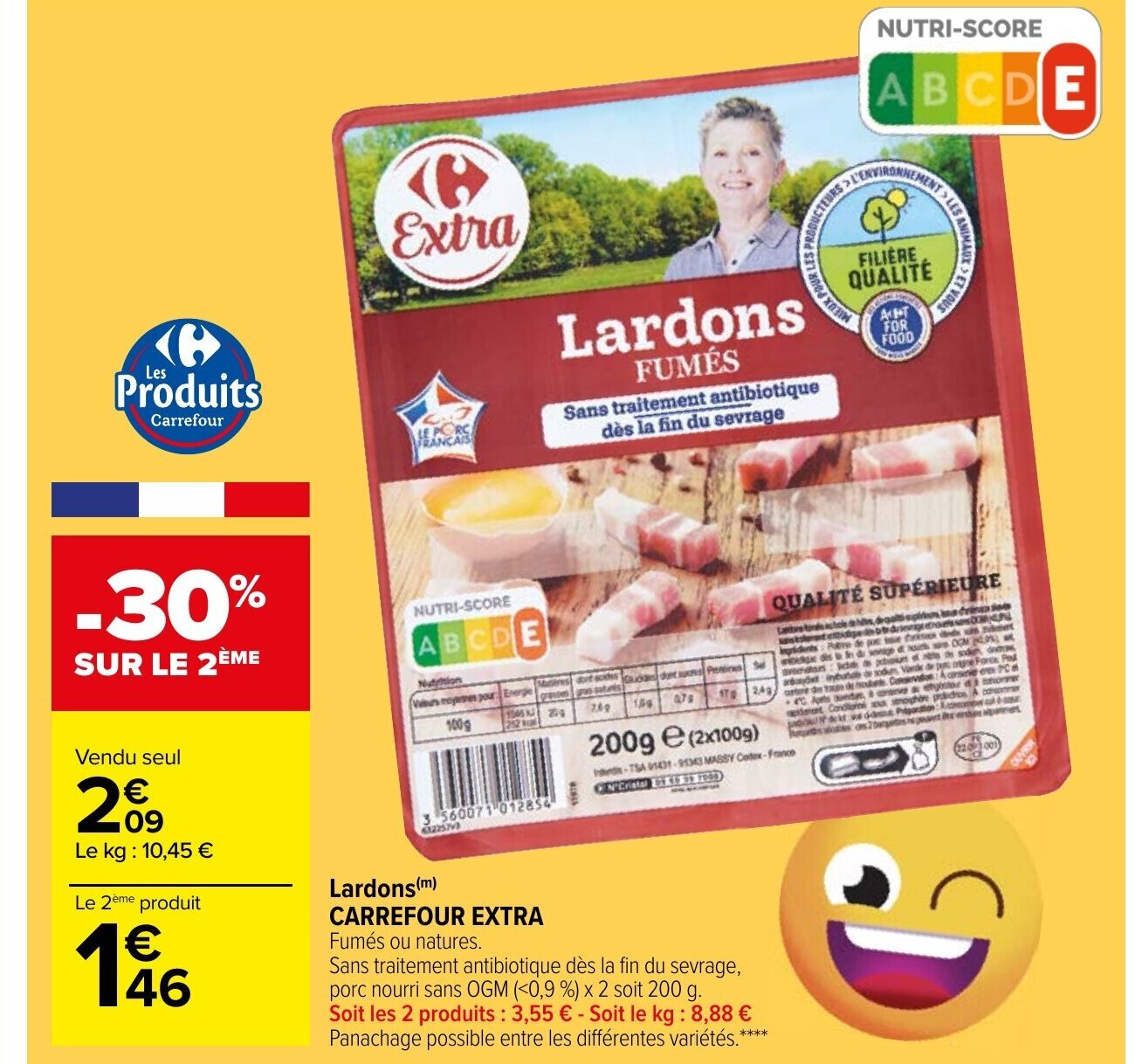 Promo Lardons Carrefour Extra chez Carrefour