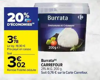 Carrefour Market Burrata Carrefour offre